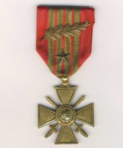 Image de Médaille Croix de Guerre 1939 Modèle Giraud (Doré)
