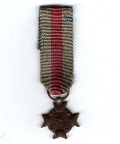 Image de Médaille Croix des Services Militaires Volontaires Type I Bronze (Red)