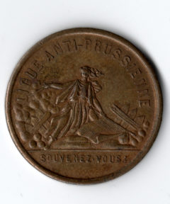 Image de Médaillette Invasion 1870-1871- Alsace Lorraine – Ligue anti-Prussienne – Souvenez-vous ?
